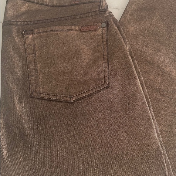 7 FOR ALL MANKIND BRONZE CROPPED JEANS - Picture 9 of 11